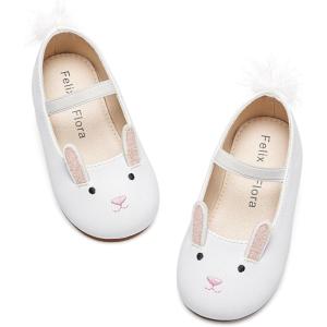 imageFelix ampamp Flora Toddler Flower Girl Dress Shoes  Girl Ballet Flats Party School Shoes WeddingBf02white
