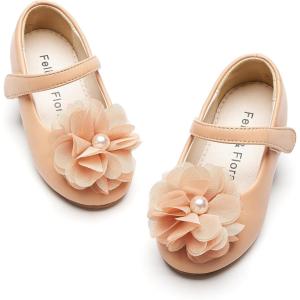 imageFelix ampamp Flora Toddler Flower Girl Dress Shoes  Girl Ballet Flats Party School Shoes WeddingBu319nude