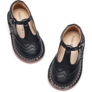 imageFelix ampamp Flora Toddler Girl Mary Jane Dress Shoes  Ballet Flats for Girl Party School ShoesB422black