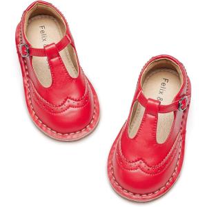 imageFelix ampamp Flora Toddler Girl Mary Jane Dress Shoes  Ballet Flats for Girl Party School ShoesB422red