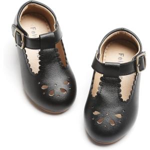 imageFelix ampamp Flora Toddler Little Girl Flat Oxfords Dress Shoes  Mary Jane Princess for Girl Party School ShoesB396black
