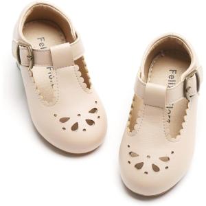 imageFelix ampamp Flora Toddler Little Girl Flat Oxfords Dress Shoes  Mary Jane Princess for Girl Party School ShoesB396nude