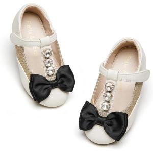 imageFelix ampamp Flora Toddler Little Girl Flat Oxfords Dress Shoes  Mary Jane Princess for Girl Party School ShoesB416white