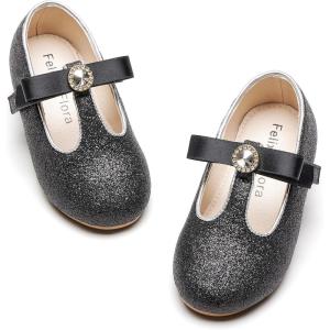 imageFelix ampamp Flora Toddler Little Girl Flat Oxfords Dress Shoes  Mary Jane Princess for Girl Party School ShoesB419black