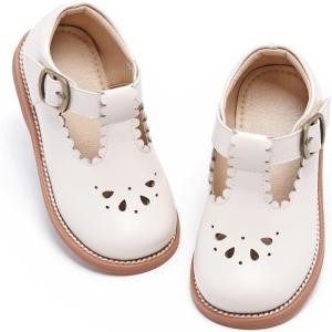 imageFelix ampamp Flora Toddler Little Girl Mary Jane Dress Shoes  Ballet Flats for Girl Party School ShoesB366beige