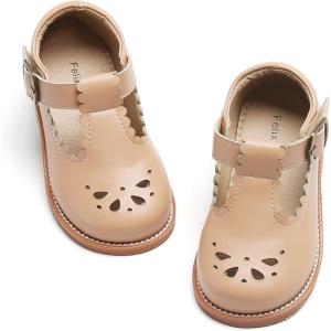 imageFelix ampamp Flora Toddler Little Girl Mary Jane Dress Shoes  Ballet Flats for Girl Party School ShoesB366nude