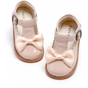 imageFelix ampamp Flora Toddler Little Girl Mary Jane Dress Shoes  Ballet Flats for Girl Party School ShoesB399nude
