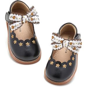 imageFelix ampamp Flora Toddler Little Girl Mary Jane Dress Shoes  Ballet Flats for Girl Party School ShoesB402black