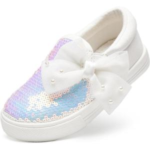 imageFelix ampamp Flora ToddlerLittle Kid Girls Running Shoes Sports Sneakers Princess Casual Glitter ShoesBs823white