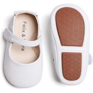 imageSoft Sole Baby Shoes  Infant Baby Walking Shoes Moccasins Rubber Sole Crib Shoes8525 White
