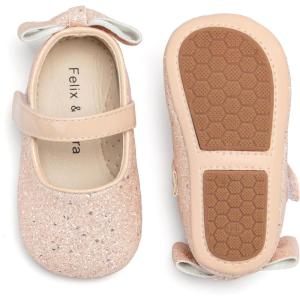 imageSoft Sole Baby Shoes  Infant Baby Walking Shoes Moccasins Rubber Sole Crib ShoesB05light Pink