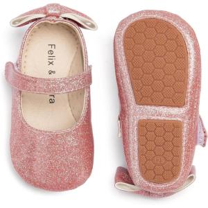 imageSoft Sole Baby Shoes  Infant Baby Walking Shoes Moccasins Rubber Sole Crib ShoesB05pink