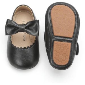imageSoft Sole Baby Shoes  Infant Baby Walking Shoes Moccasins Rubber Sole Crib ShoesB23black