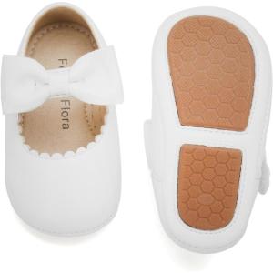 imageSoft Sole Baby Shoes  Infant Baby Walking Shoes Moccasins Rubber Sole Crib ShoesB23white