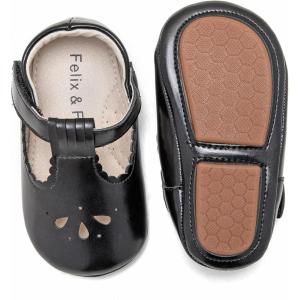 imageSoft Sole Baby Shoes  Infant Baby Walking Shoes Moccasins Rubber Sole Crib ShoesB8710black