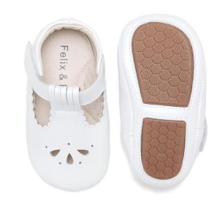 imageSoft Sole Baby Shoes  Infant Baby Walking Shoes Moccasins Rubber Sole Crib ShoesB8710white