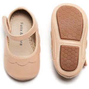 imageSoft Sole Baby Shoes  Infant Baby Walking Shoes Moccasins Rubber Sole Crib ShoesBaby8524nude