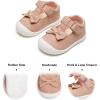 imageFelix ampamp Flora Soft Sole Baby Dress Shoes  Infant Baby Walking Shoes Moccasinss Rubber Sole Crib ShoesByb03pink