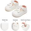 imageFelix ampamp Flora Soft Sole Baby Dress Shoes  Infant Baby Walking Shoes Moccasinss Rubber Sole Crib ShoesByb03white