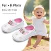 imageFelix ampamp Flora Soft Sole Baby Shoes  Infant Baby Girls Ballet Flats Moccasinss Rubber Sole Walking Crib ShoesBn01gold