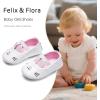 imageFelix ampamp Flora Soft Sole Baby Shoes  Infant Baby Girls Ballet Flats Moccasinss Rubber Sole Walking Crib ShoesBn01pink