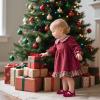 imageFelix ampamp Flora Soft Sole Baby Shoes  Infant Baby Girls Ballet Flats Moccasinss Rubber Sole Walking Crib ShoesBn32burgundy