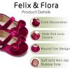 imageFelix ampamp Flora Soft Sole Baby Shoes  Infant Baby Girls Ballet Flats Moccasinss Rubber Sole Walking Crib ShoesBn32burgundy
