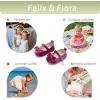 imageFelix ampamp Flora Soft Sole Baby Shoes  Infant Baby Girls Ballet Flats Moccasinss Rubber Sole Walking Crib ShoesBn32purple