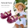 imageFelix ampamp Flora Soft Sole Baby Shoes  Infant Baby Girls Ballet Flats Moccasinss Rubber Sole Walking Crib ShoesBn32purple