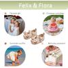 imageFelix ampamp Flora Soft Sole Baby Shoes  Infant Baby Girls Ballet Flats Moccasinss Rubber Sole Walking Crib ShoesBn32s Dark Nude