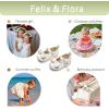 imageFelix ampamp Flora Soft Sole Baby Shoes  Infant Baby Girls Ballet Flats Moccasinss Rubber Sole Walking Crib ShoesBn32s Ivory White
