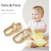 imageFelix ampamp Flora Soft Sole Baby Shoes  Infant Baby Girls Ballet Flats Moccasinss Rubber Sole Walking Crib ShoesBn33gold