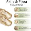 imageFelix ampamp Flora Soft Sole Baby Shoes  Infant Baby Girls Ballet Flats Moccasinss Rubber Sole Walking Crib ShoesBn33gold