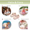 imageFelix ampamp Flora Soft Sole Baby Shoes  Infant Baby Girls Ballet Flats Moccasinss Rubber Sole Walking Crib ShoesBn33pink