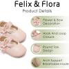 imageFelix ampamp Flora Soft Sole Baby Shoes  Infant Baby Girls Ballet Flats Moccasinss Rubber Sole Walking Crib ShoesBn33pink