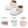 imageFelix ampamp Flora Soft Sole Baby Shoes  Infant Baby Walking Shoes Moccasinss Rubber Sole Crib ShoesB8528 White