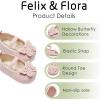 imageFelix ampamp Flora Soft Sole Baby Shoes  Infant Baby Walking Shoes Moccasinss Rubber Sole Crib ShoesB8731pink