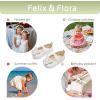 imageFelix ampamp Flora Soft Sole Baby Shoes  Infant Baby Walking Shoes Moccasinss Rubber Sole Crib ShoesB8731white
