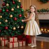 imageFelix ampamp Flora Toddler Flower Girl Dress Shoes  Baby Girl Ballet Mary Jane Flats for Party School WeddingB325gold