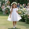 imageFelix ampamp Flora Toddler Flower Girl Dress Shoes  Baby Girl Ballet Mary Jane Flats for Party School WeddingB325white