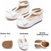 imageFelix ampamp Flora Toddler Flower Girl Dress Shoes  Baby Girl Ballet Mary Jane Flats for Party School WeddingB325white
