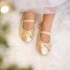 imageFelix ampamp Flora Toddler Flower Girl Dress Shoes  Baby Girl Ballet Mary Jane Flats for Party School WeddingB801golden