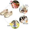 imageFelix ampamp Flora Toddler Flower Girl Dress Shoes  Baby Girl Ballet Mary Jane Flats for Party School WeddingB801golden
