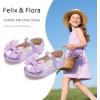 imageFelix ampamp Flora Toddler Flower Girl Dress Shoes  Baby Girl Ballet Mary Jane Flats for Party School WeddingBf04s Purple