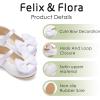 imageFelix ampamp Flora Toddler Flower Girl Dress Shoes  Baby Girl Ballet Mary Jane Flats for Party School WeddingBf04s White