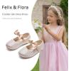 imageFelix ampamp Flora Toddler Flower Girl Dress Shoes  Baby Girl Ballet Mary Jane Flats for Party School WeddingBf08s Dark Nude
