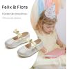 imageFelix ampamp Flora Toddler Flower Girl Dress Shoes  Baby Girl Ballet Mary Jane Flats for Party School WeddingBf08s Gold