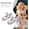 imageFelix ampamp Flora Toddler Flower Girl Dress Shoes  Baby Girl Ballet Mary Jane Flats for Party School WeddingBf08s Grey