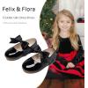 imageFelix ampamp Flora Toddler Flower Girl Dress Shoes  Girl Ballet Flats Party School Shoes WeddingB821black