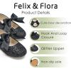 imageFelix ampamp Flora Toddler Flower Girl Dress Shoes  Girl Ballet Flats Party School Shoes WeddingB821glitter Black
